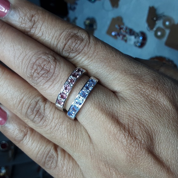 Jewelry - ALL 3, PRICE IS FIRM. 925 reversible Tanzanite and pink tourmaline ring.